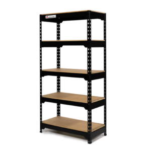 Estanteria rapi rack MENGARELLI 91229 con 5 estantes de madera negro