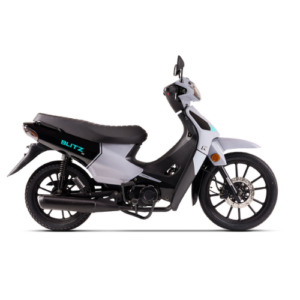 Motocicleta MOTOMEL Blitz Full One 110 cc Gris con casco