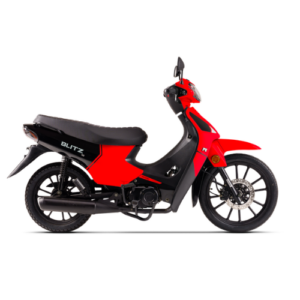 Motocicleta MOTOMEL Blitz Full One 110 cc Roja con casco