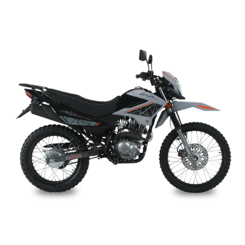 Motocicleta MOTOMEL Skua cx150 Gris con casco