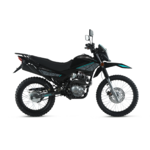 Motocicleta MOTOMEL Skua cx150 Negra con casco