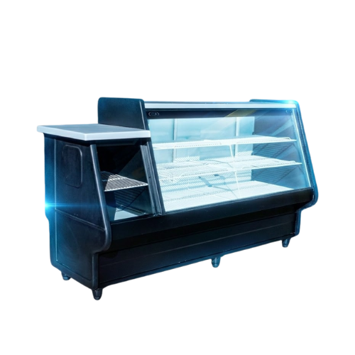 Vitrina Mostrador KIA 2000 con bajada 200 cm Negra
