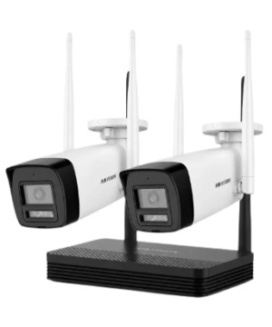 Kit cámaras de seguridad Hikvision NKS424W0H Bullet Wi-Fi 4 MP 2 unidades + Instalación