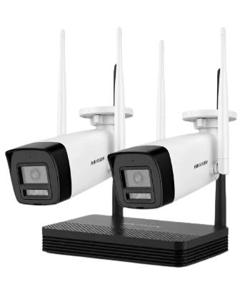 Kit cámaras de seguridad Hikvision NKS424W0H Bullet Wi-Fi 4 MP 2 unidades + Instalación