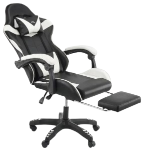 Silla Gamer CIRCLE LINE CL-GC001 Ergonómica Reclinable Negra/Blanca