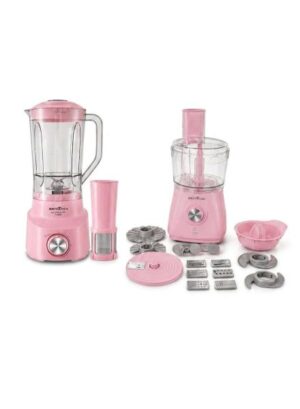 Combo de Cocina Britânia Pink Licuadora Diamante B0000045 y Multiprocesadora B0000041Otaño